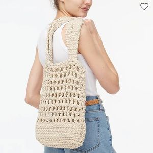 BNWT J Crew crochet bucket bag